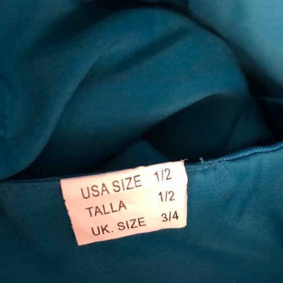 Mori Lee Teal Pageant Ballgown Pageant, Quinceanera, Prom Sz 1/2 - Picture 12 of 13